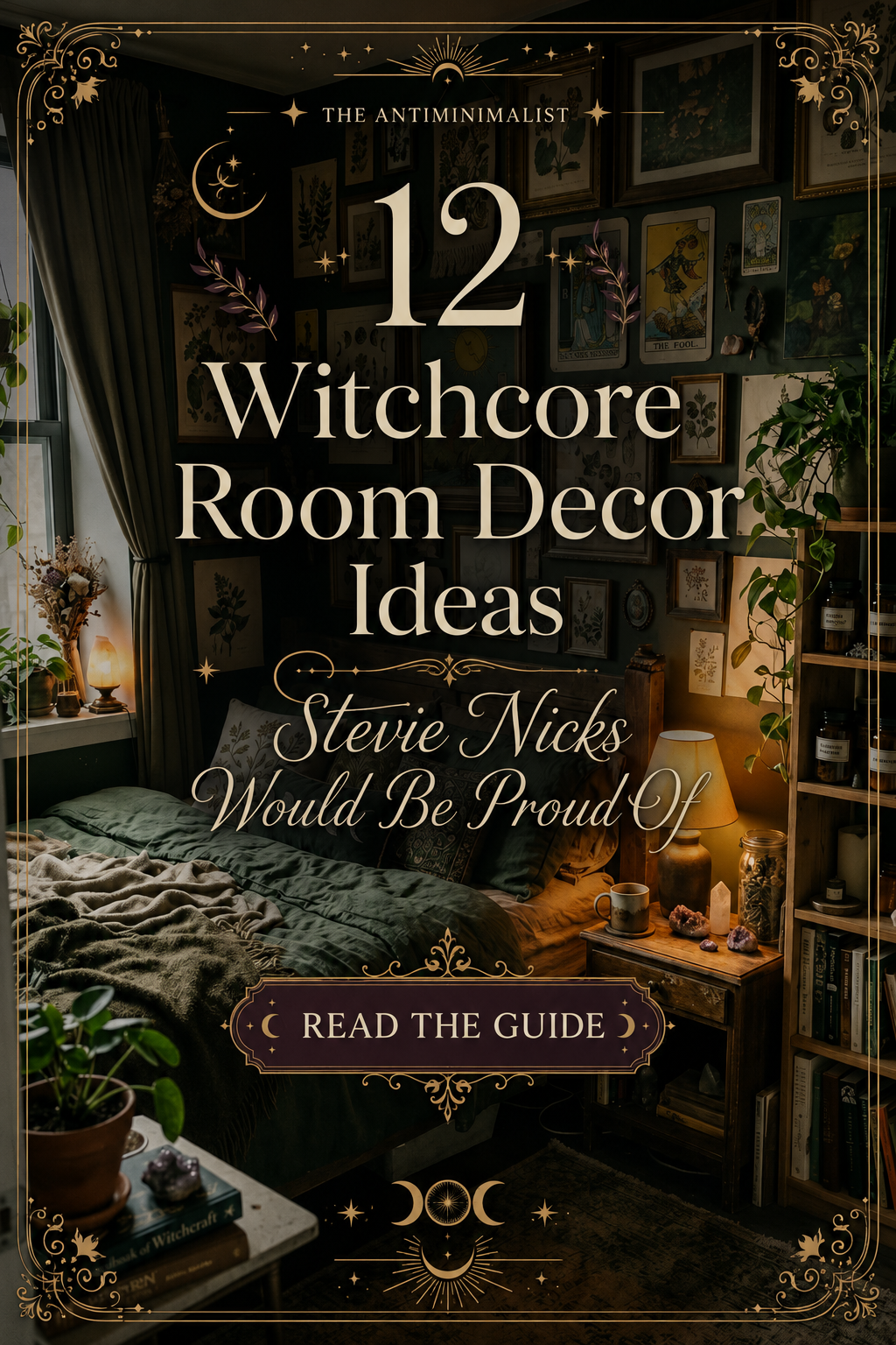 witchcore aesthetic, witchy room decor, whimsigoth bedroom, ethereal witch aesthetic, modern witch room, Stevie Nicks aesthetic, witchcore bedroom ideas, witch altar room decor, celestial bedroom decor, moon phase aesthetic
